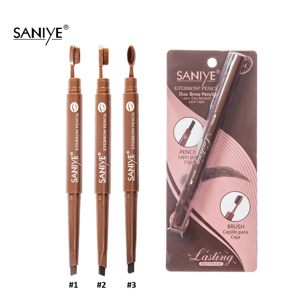 Eyebrow Pencil SANIYE M326 Double Head With Brush Waterproof 0.33g