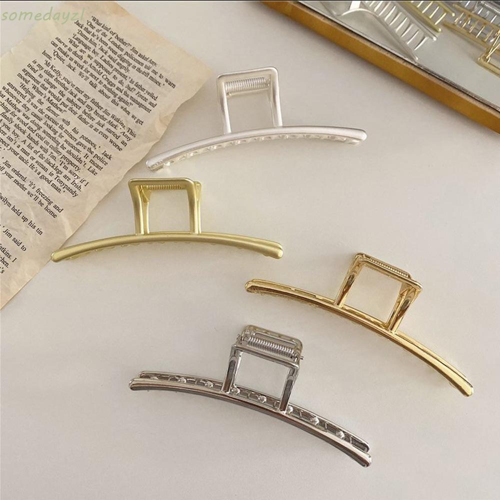 Kẹp Tóc Cỡ Lớn Bằng Kim Loại Phong Cách Vintage Thời Trang Cho Nữ