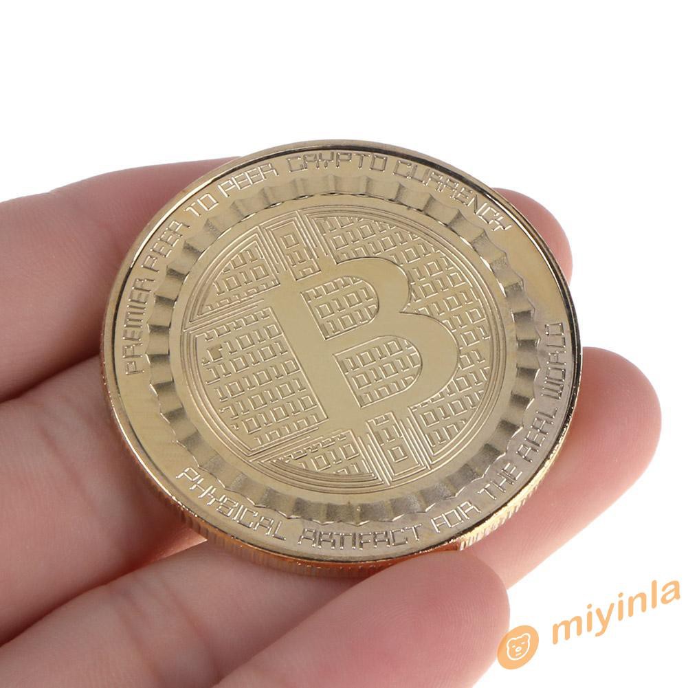 Đồng Xu Bitcoin Mạ Vàng