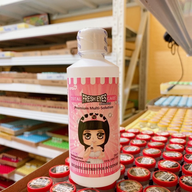 Nước ngâm lens chuyên dụng cho lens, kính áp tròng Fresh Eyes, Tinacon