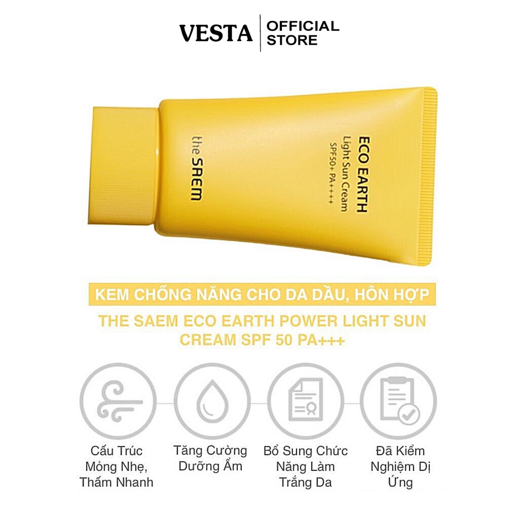 Kem Chống Nắng The Saem Eco Earth Power Pink Sun Cream 50g | BigBuy360 - bigbuy360.vn