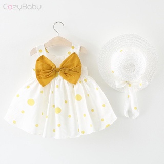 2 Chiếc Váy Bé Gái Bộ Bé Mới Đầm Thời Trang Ngọt Ngào Bé Gái Bộ Váy Có Mũ 0-18M Quần Áo Bé Mùa Hè Bộ Quần Áo