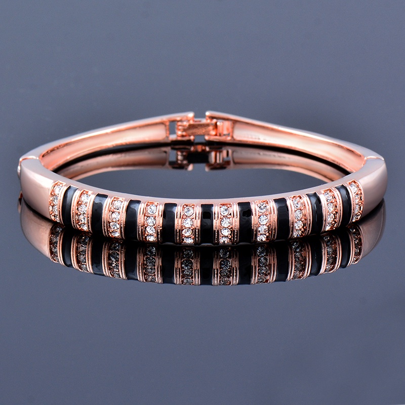 Vòng đeo tay SINLEERY SL467 tráng men nhiều màu sắc tùy chọn đính đá zircon nhân tạo thời trang tiệc cưới cho nữ