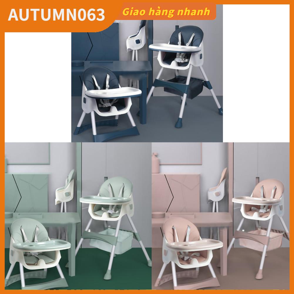 Ghế ăn cho bé Gấp có thể điều chỉnh Di động an toàn trẻ mới biết đi thoải mái với dây đai gia đình Autumn063