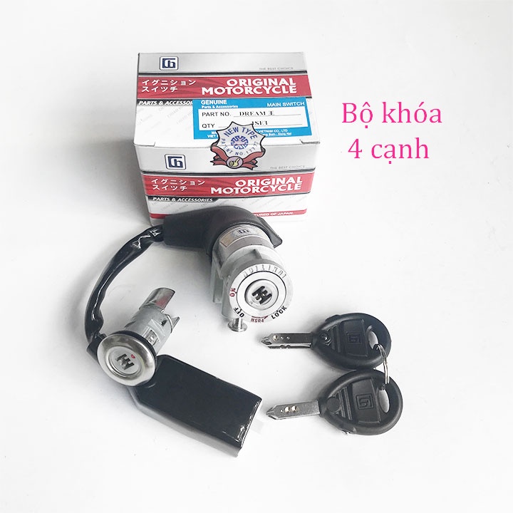 Bộ ổ khóa 6 cạnh xe máy dream ( loại tốt )
