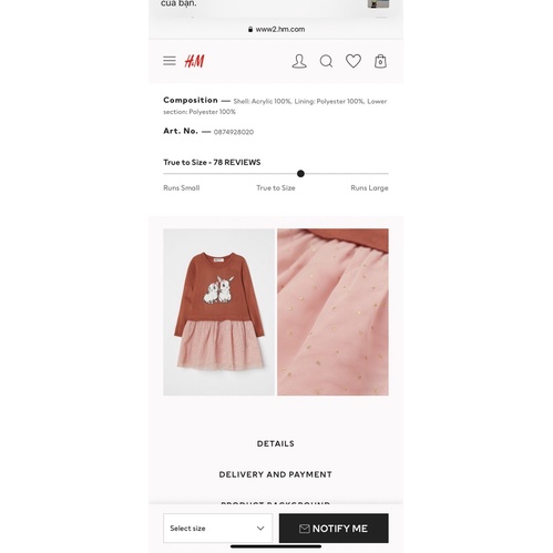 Váy Len Tutu Bé Gái Thỏ Cam HaM