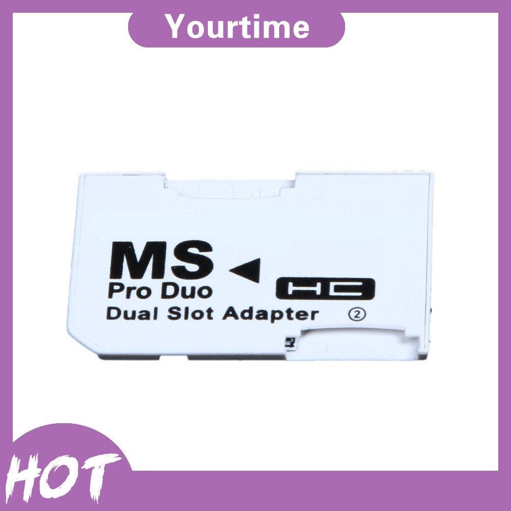 Dual Slot Micro For SD SDHC TF to Memory Stick MS Card Pro Duo Reader Adapt