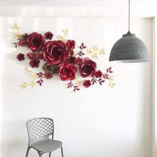 Set 20 hoa giấy backdrop( kéo sang )