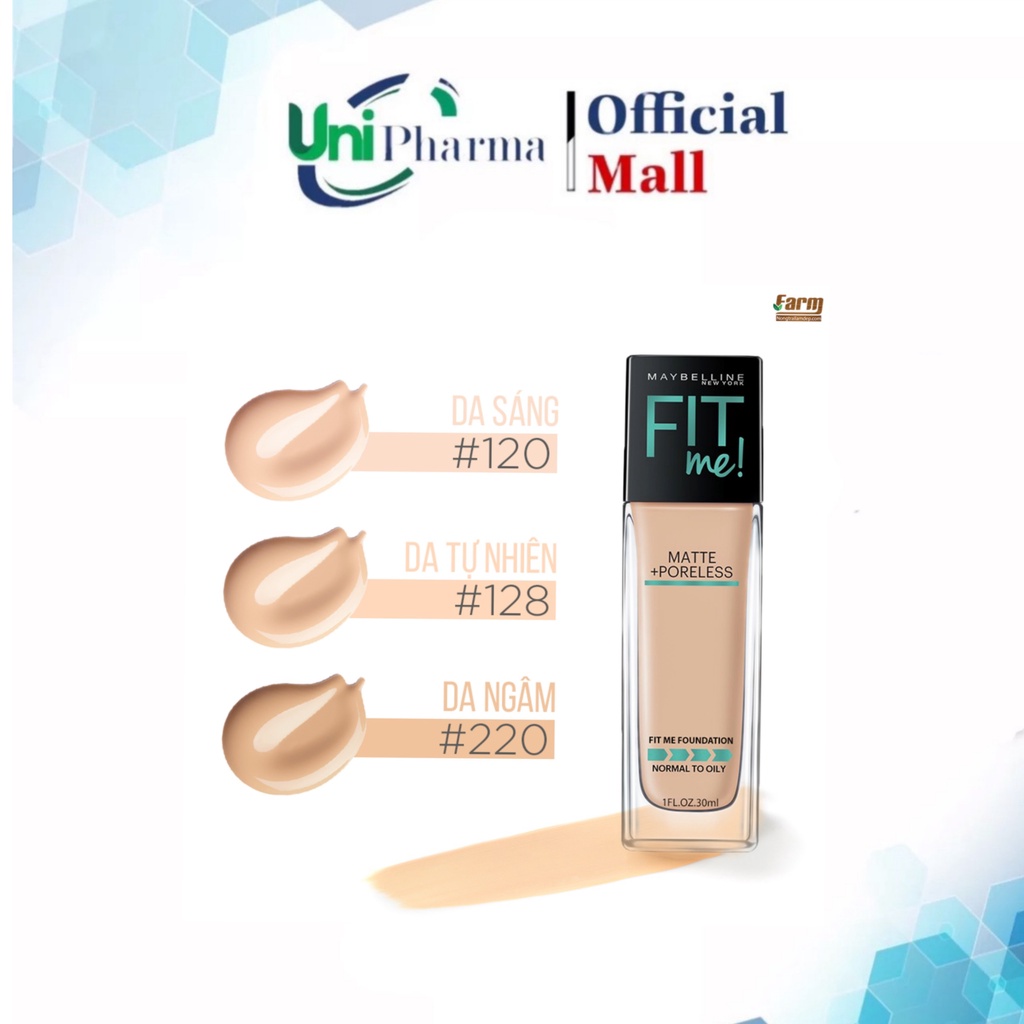 Kem Nền Mịn Nhẹ Kiềm Dầu Fit Me Maybelline New York Matte Poreless Foundation 30ml