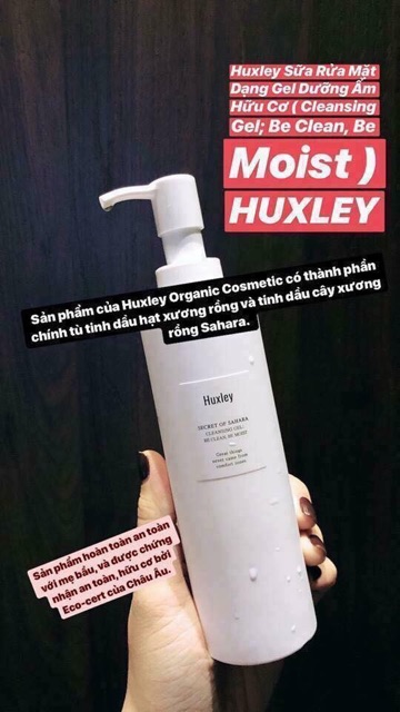 [MADE IN KOREA] Huxley Sữa Rửa Mặt Huxley SECRET OF SAHARA CLEANSING GEL BE CLEAN BE MOIST - 200ml