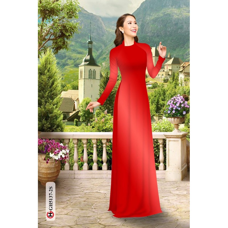 Vải áo dài màu ombre