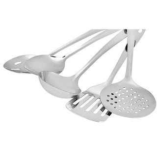 Vá, Muôi Múc Canh Inox - Xẻng Lật (sạn) Chiên Xào Thức Ăn, Chất Liệu Inox Cao Cấp Không Gỉ Sét,Tiện Lợi