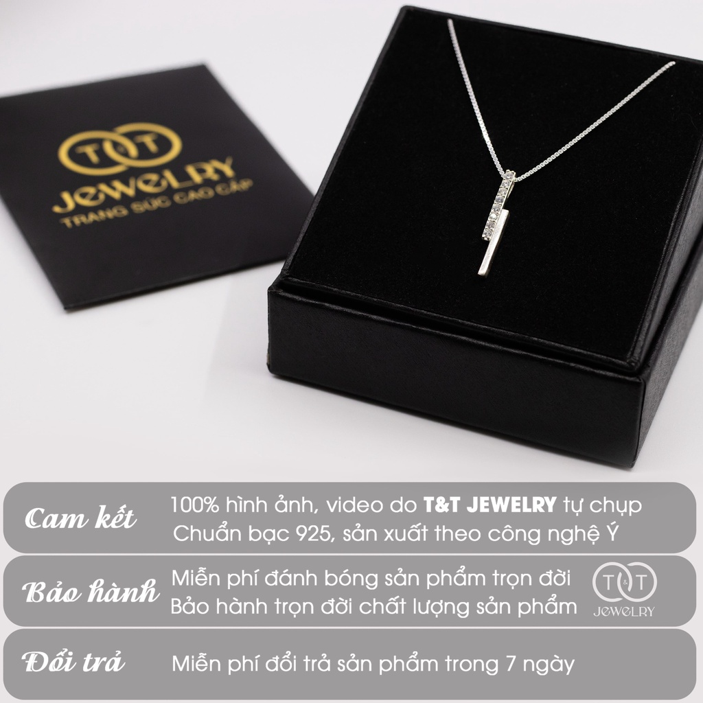 Dây chuyền Bạc nữ Thanh Thạch s925 T&amp;T Jewelry cao cấp DC07