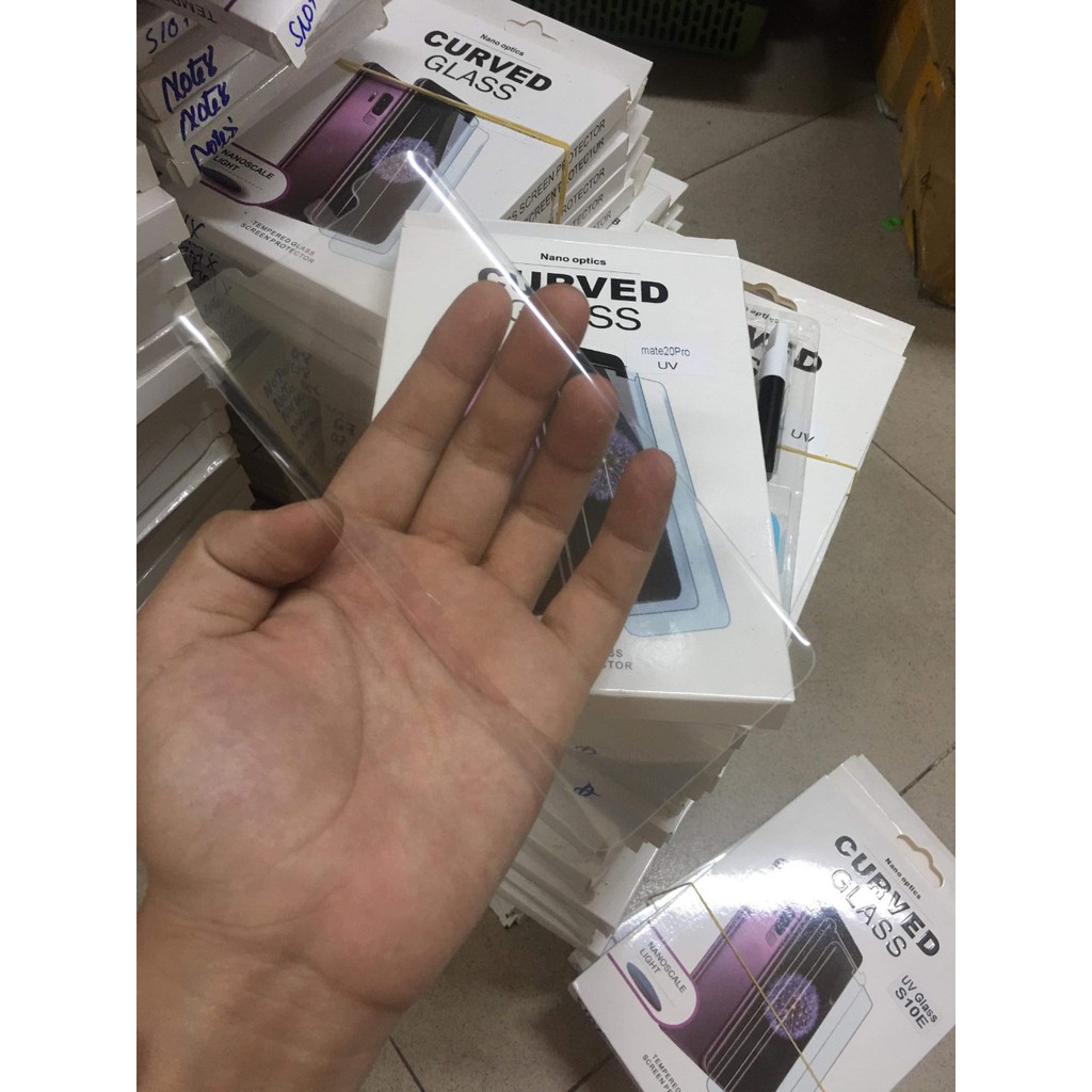 Kính cường lực Huawei Mate 20 Lite Full keo nước soi đèn UV siêu cảm ứng