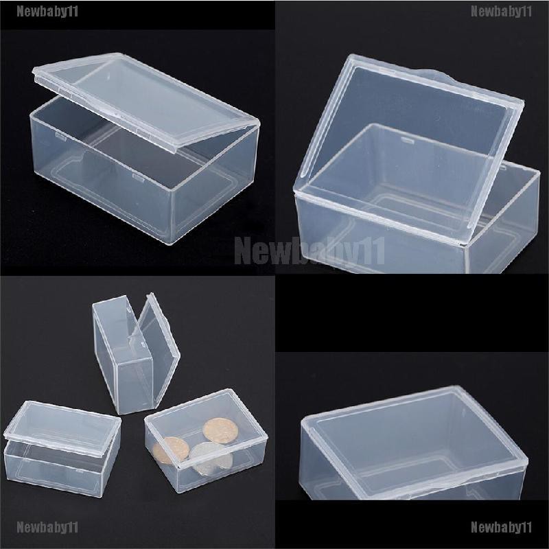 Set 5 Hộp Nhựa Trong Suốt Hình Chữ Nhật Đựng Đồ Đa Năng
