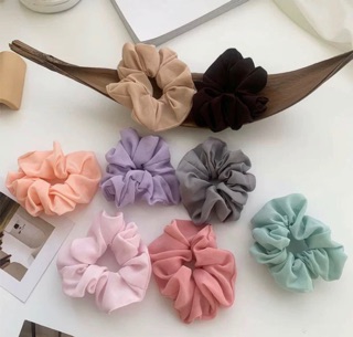 Cột tóc vải scrunchies voan nhiều màu