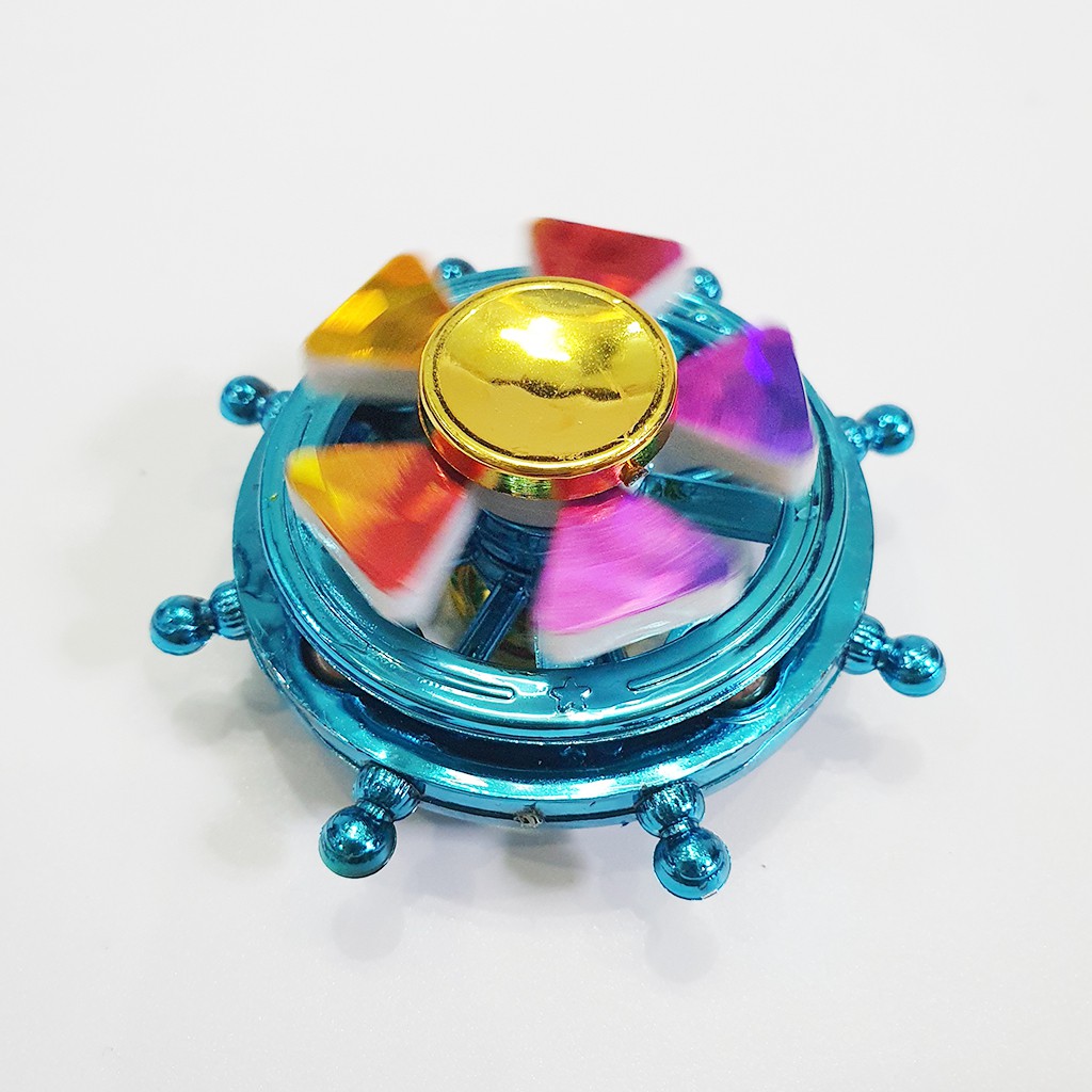 Fidget Spinner Con Quay 3 Tầng Hình Hoa 5 Cánh Gradient Nhiều Màu Chong Chóng Quay Giảm Stress Hand Spinner Cho Bé