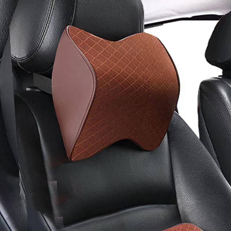 Headrest Car Pillow Car Interior Set Memory High-End Luxury Lumbar Support Pillow Main Driving Headrest eJg4