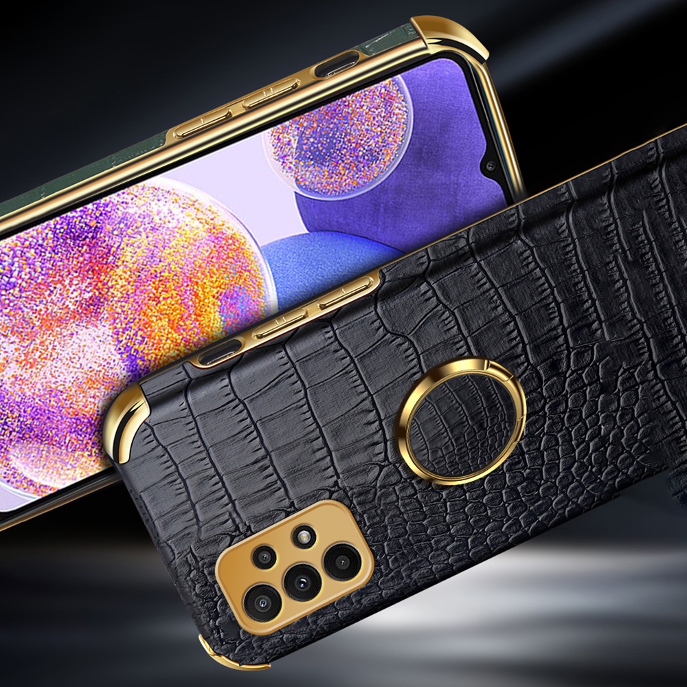 Bao Da Điện Thoại Họa Tiết Da Cá Sấu Sang Trọng Có Giá Đỡ Từ Tính Cho Samsung Galaxy A53 A23 A33 A73 A13 5G M53