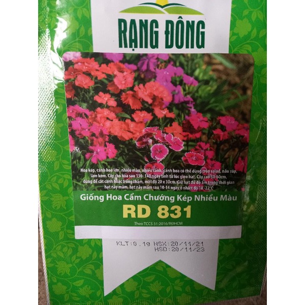 Hạt giống hoa cẩm chướng đủ màu