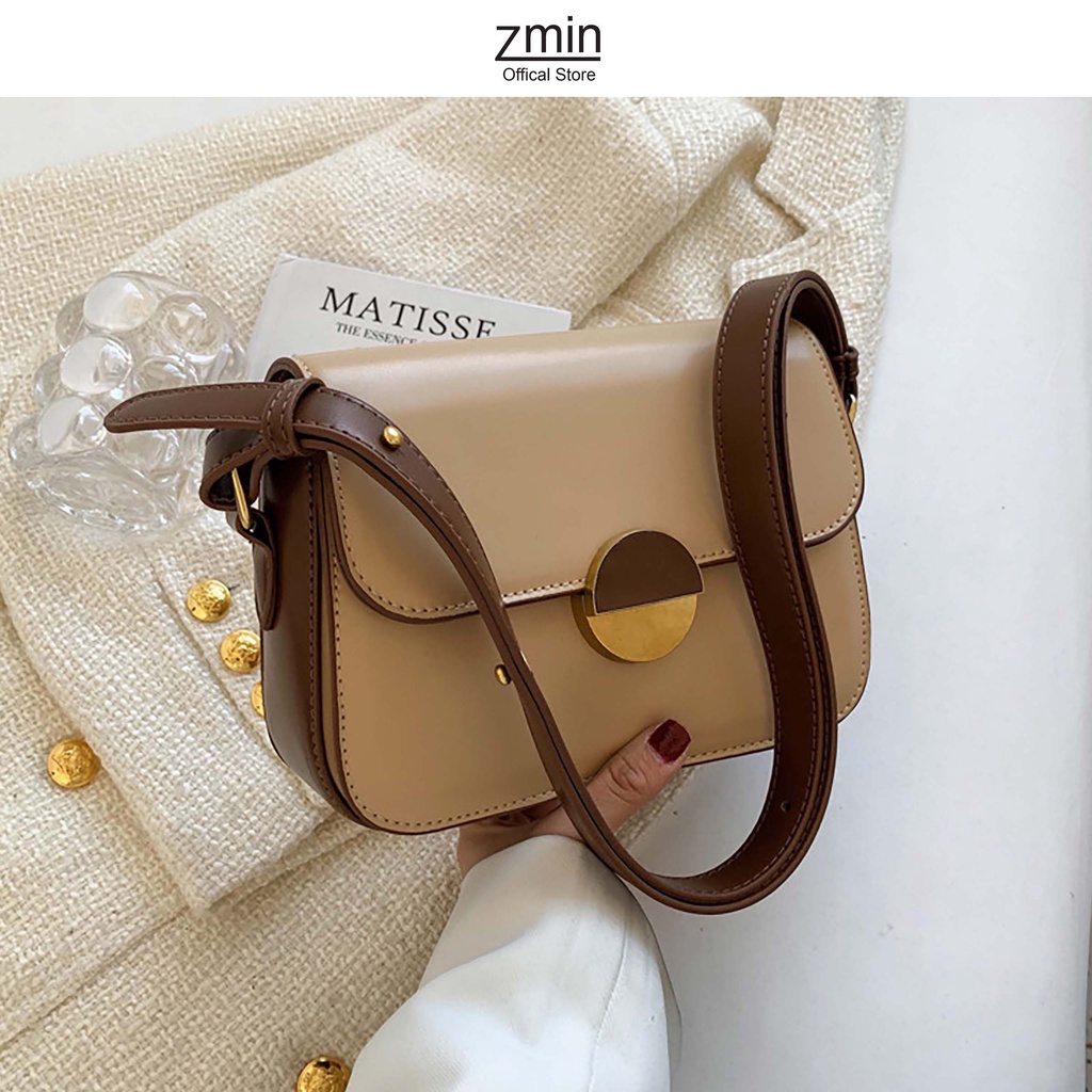 Túi xách nữ  hàn quốc đeo vai đeo chéo khóa tròn da dày 2ly công sở du lịch đẹp rẻ HT246