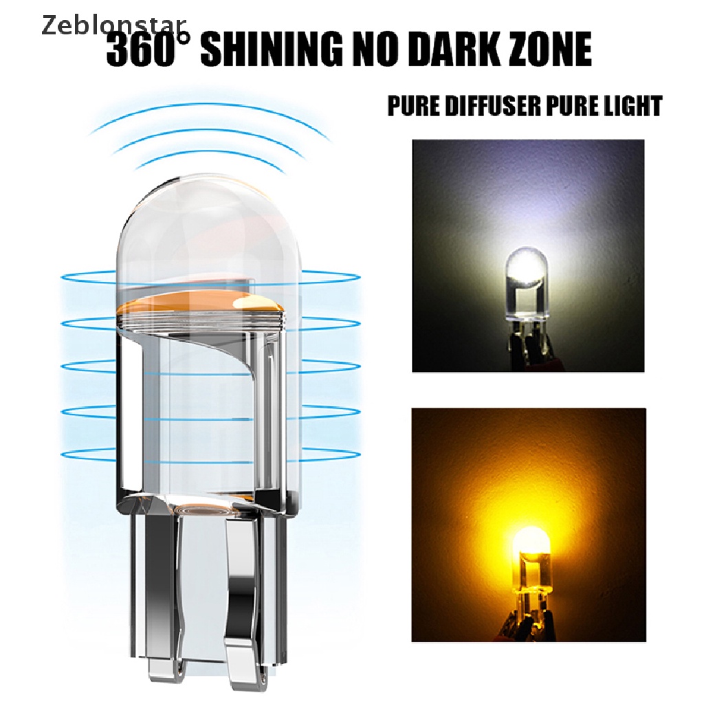 Set 10 Bóng Đèn LED W5W T10 Cob Chuyên Dụng Cho Xe Hơi Xe Tải