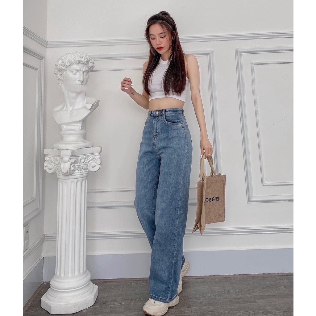 Quần Baggy Jean DOGA Q11 Ống Suông Rộng Co Giãn Siêu Tôn Dáng