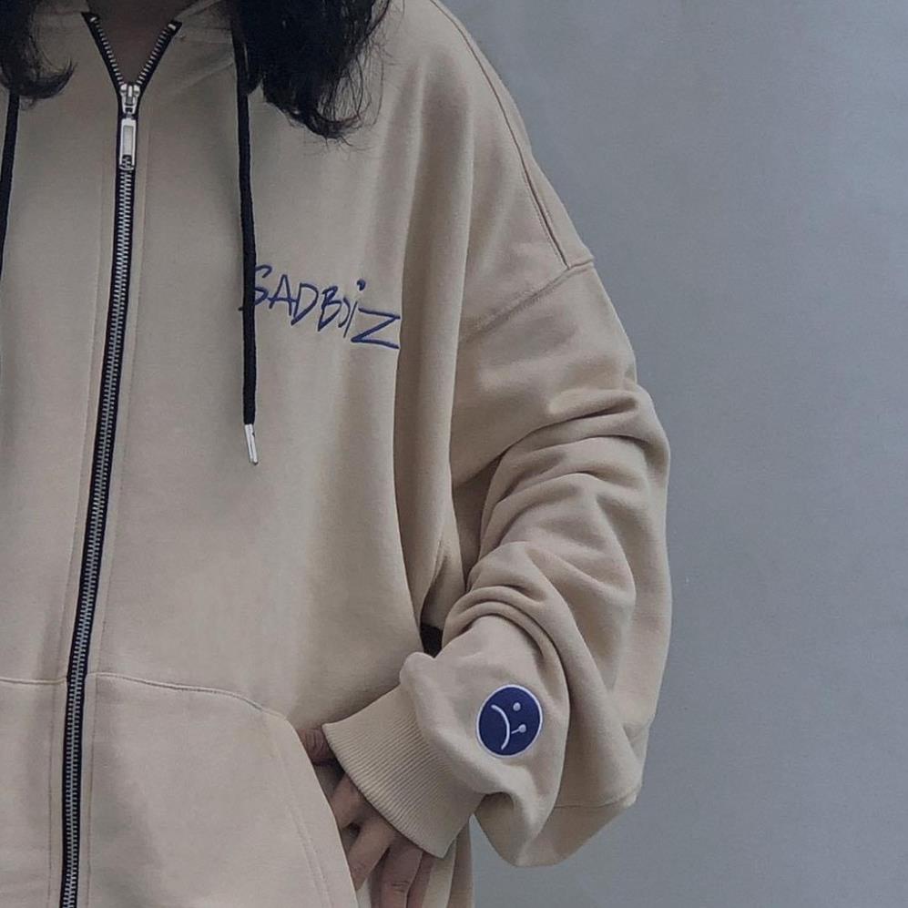 Hoodie SADBOIZ Vintage Sadstory Nam Nữ, Áo Khoác Nỉ Sad Story Màu Cream Limited Full Tag Logo Mặt Buồn fCat STORE UNISEX
