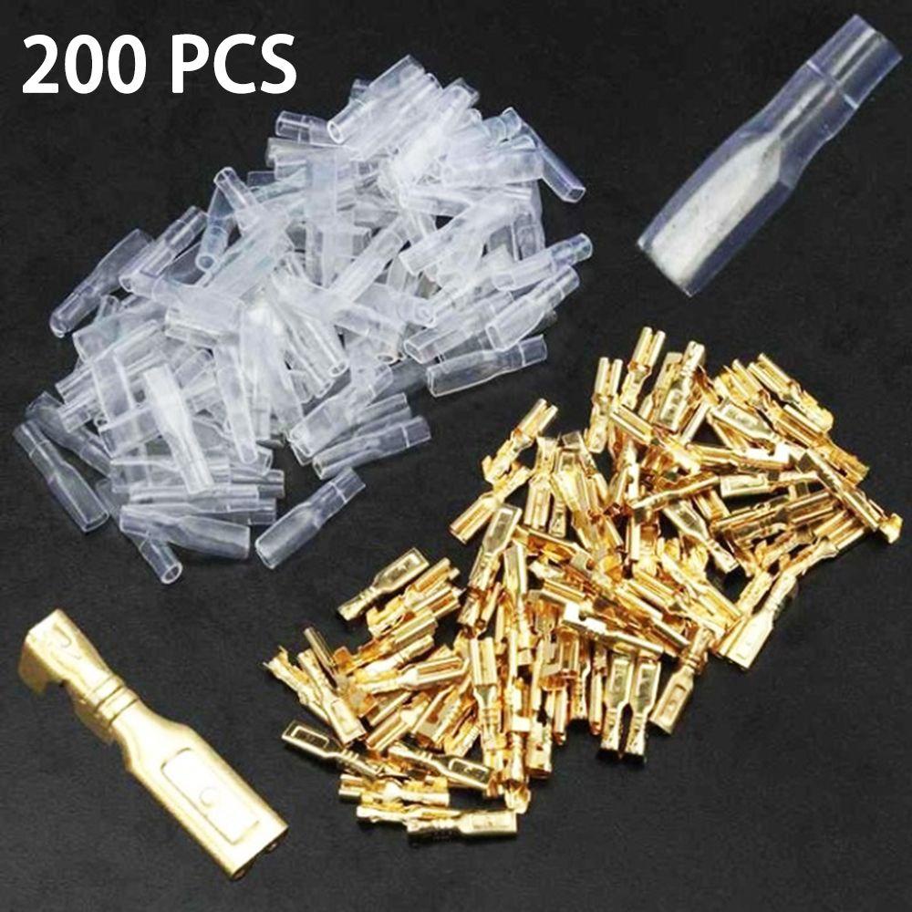 Set 200 Đầu Nối Dây Cáp Cách Điện Bền Bỉ Tiện Dụng