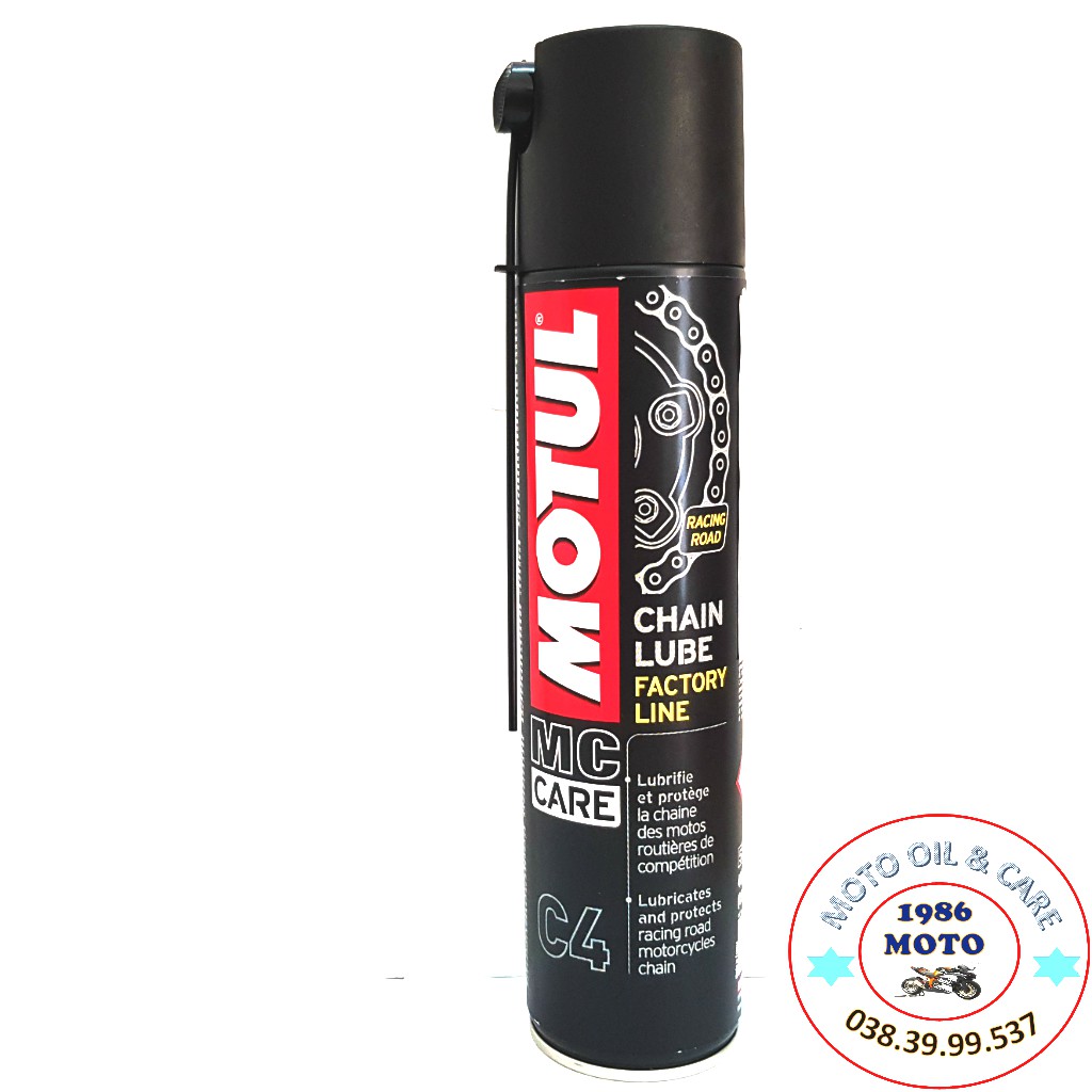 Chai xịt dưỡng sên - xích Motul C4 Factory Line 400ml