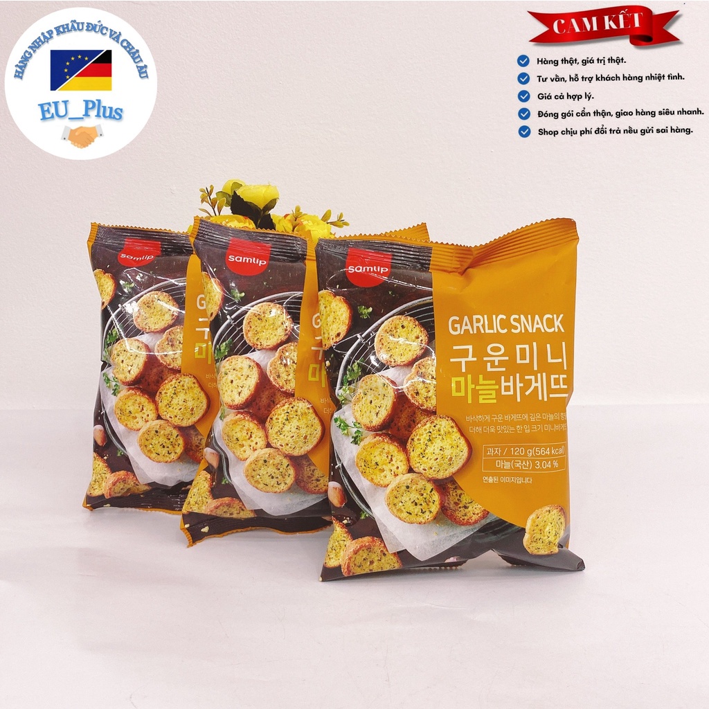 Snack bánh mỳ nướng Pizza Và Bơ Tỏi Samlip 120g
