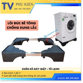 Chân Kệ Kê Máy Giặt Tủ Lạnh Đa Năng - Chân Đế Máy Sấy, Máy Rửa Bát Bê Tông Siêu Dày Chịu Tải 400 Kg