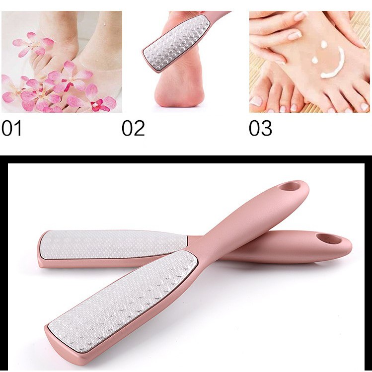 [HN SPA ] Bàn Chà Gót Chân Nhỏ gọn 2 Mặt Cao Cấp Màu Hồng Chuyên Dùng Cho SPA NAIL TMV