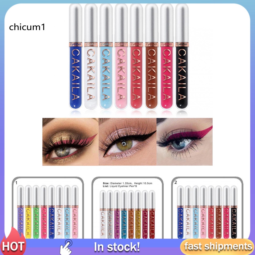 Bút kẻ mắt CC mềm mại nhanh khô màu sắc lấp lánh
