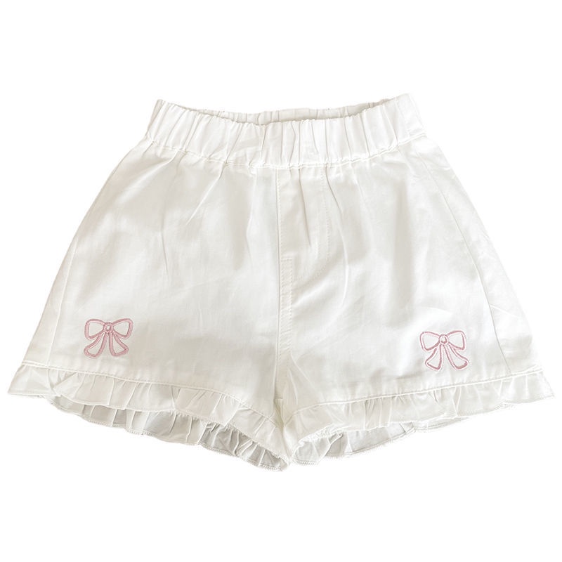 Quần Short Mỏng Thắt Nơ In Họa Tiết Thời Trang Mùa Hè Hàn Quốc 2023 Mới Cho Bé Gái