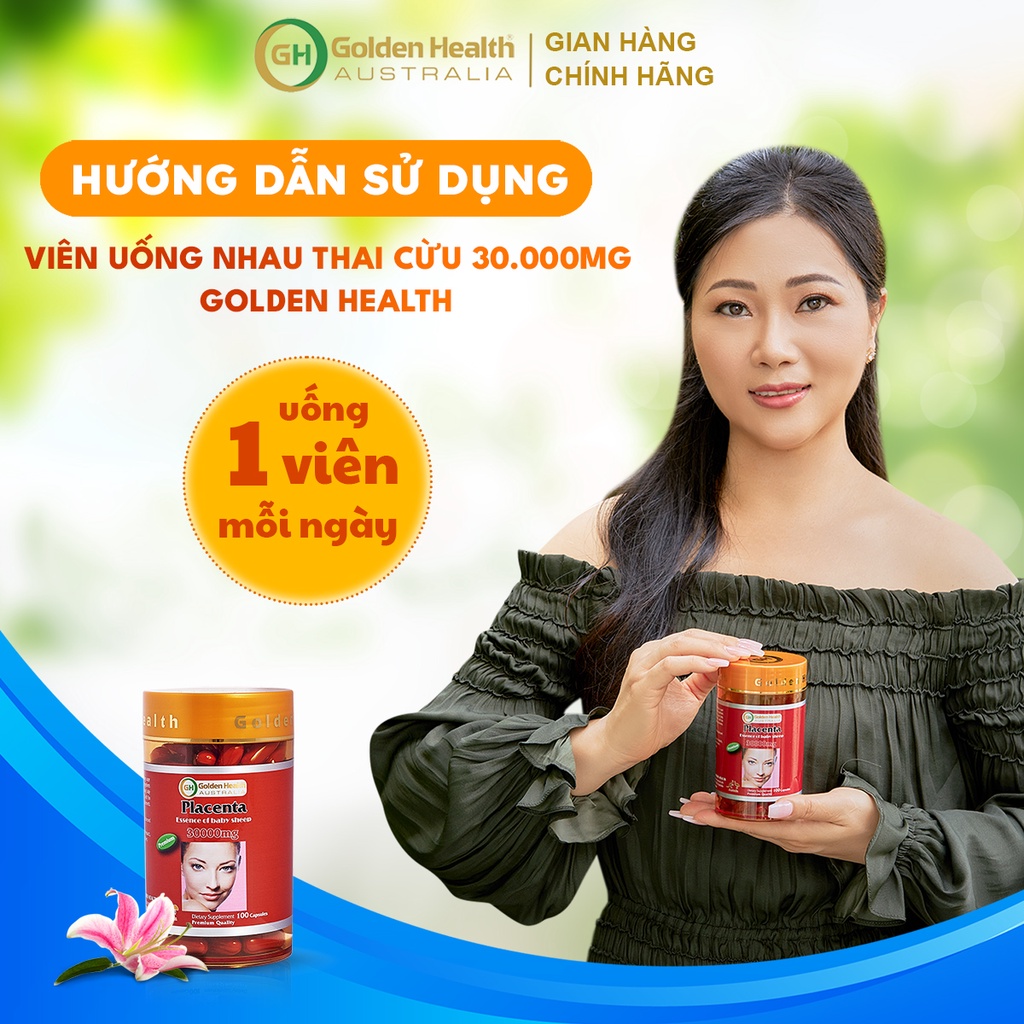 [GOLDEN HEALTH] Viên uống nhau thai cừu - Placenta Baby Sheep 30.000mg hộp 100 viên