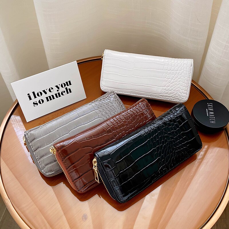 Ví Thời Trang JASMIN NOIR Họa Tiết Da Cá Sấu Sang Trọng Cho Phái Nữ