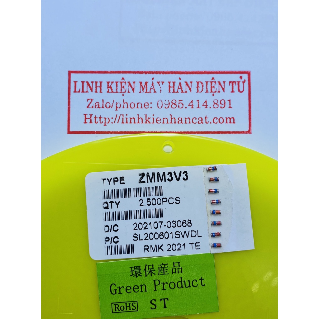 [ Gói 100 Con ] Diot Zenner 3V3 SMD Kiểu 1206 1/2W - Linh Kiện Điện Tử