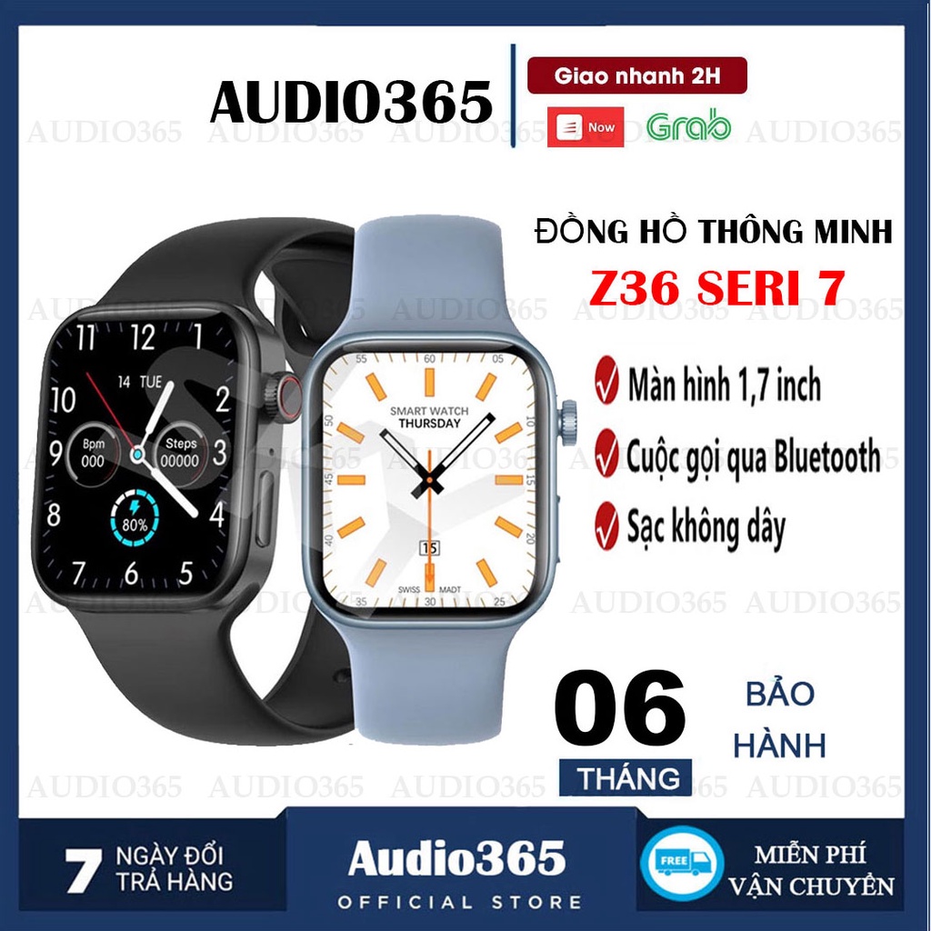 Đồng hồ thông minh Z36 Smartwatch Seri7 Sạc không dây, Nghe gọi bluetooth, Thay ảnh nền,tích hợp Núm xoay