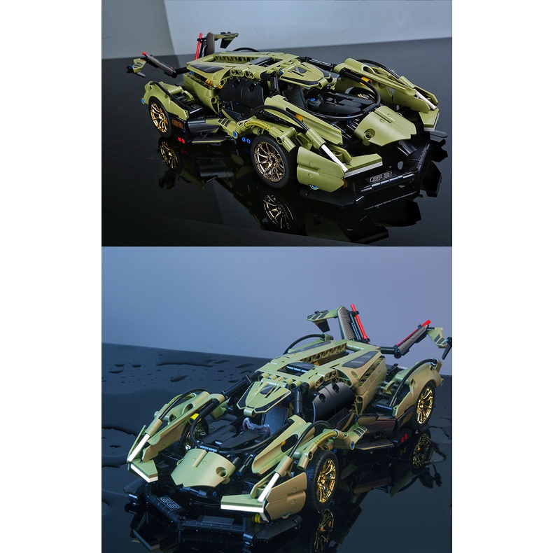 Đồ Chơi Lắp Ráp Kiểu Lego TECHNIC Điều Khiển Từ Xa RC Siêu Xe Lamborghini V12 Vision GT Model SY8553 Với 1039 PCS