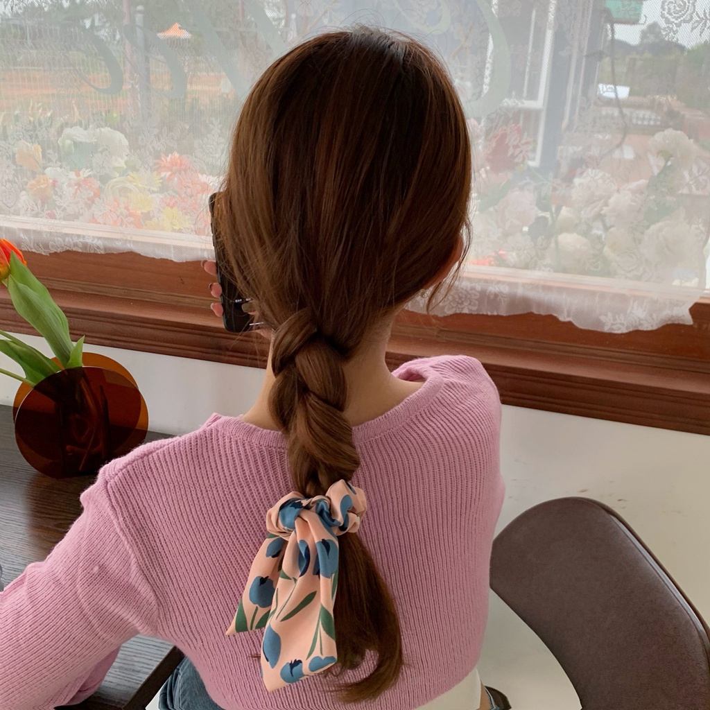 Dây Buộc Tóc Đính Nơ Ruy Băng Đáng Yêu Cho Bé Gái