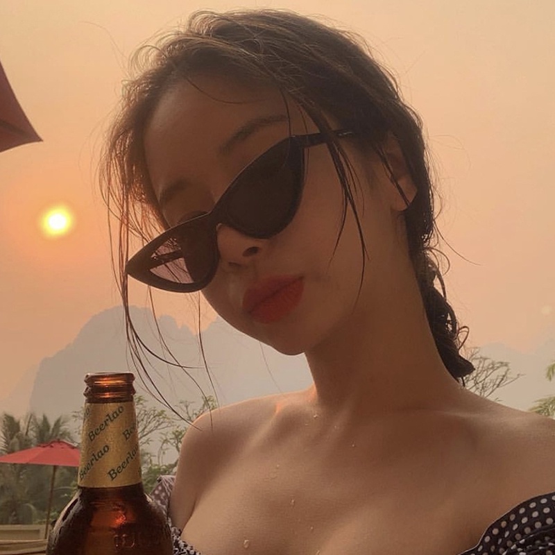 Kính Mát Mắt Mèo Phong Cách Retro Thời Trang Cho Nữ