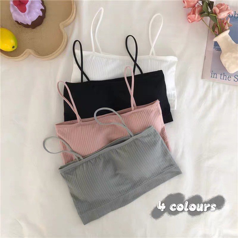 [Mã FAMAYWA giảm 10K đơn 50K] Áo hai dây croptop Lylyshop, áo 2 dây chất thun cotton co dãn có miếng đệm lót ngực | BigBuy360 - bigbuy360.vn