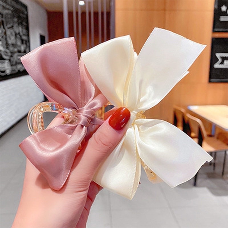 Kẹp Tóc Răng Cá Mập Đính Nơ Sang Chảnh Cho Nữ