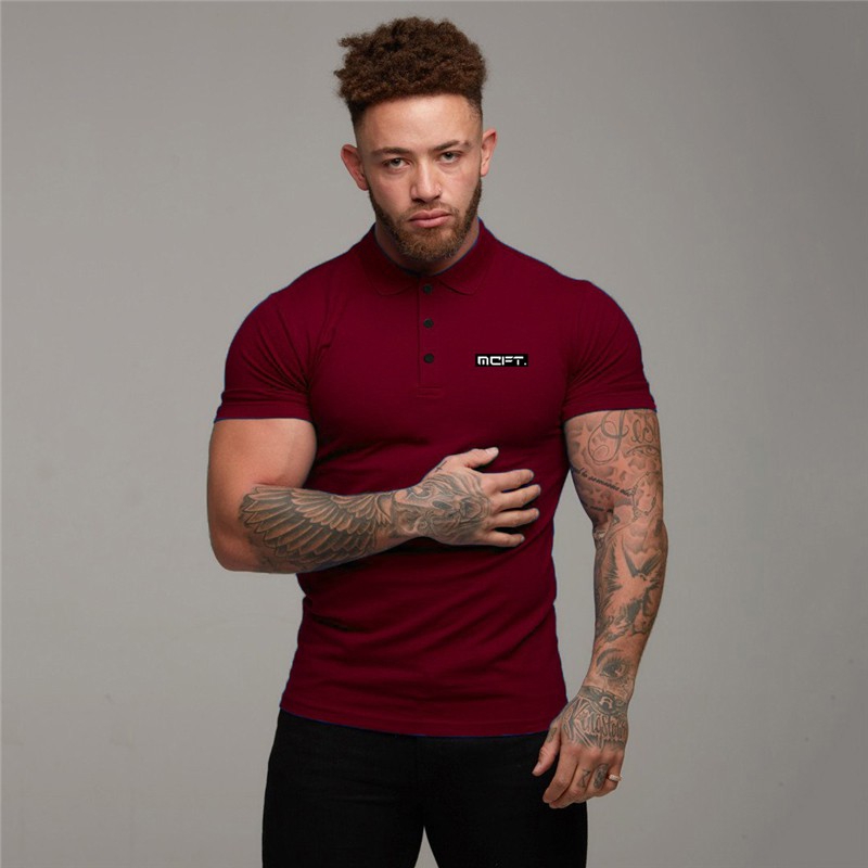 Plus size polo Mens Short Sleeved Business Fashion Polos Tshirts Slim Fitness causal Top Tees