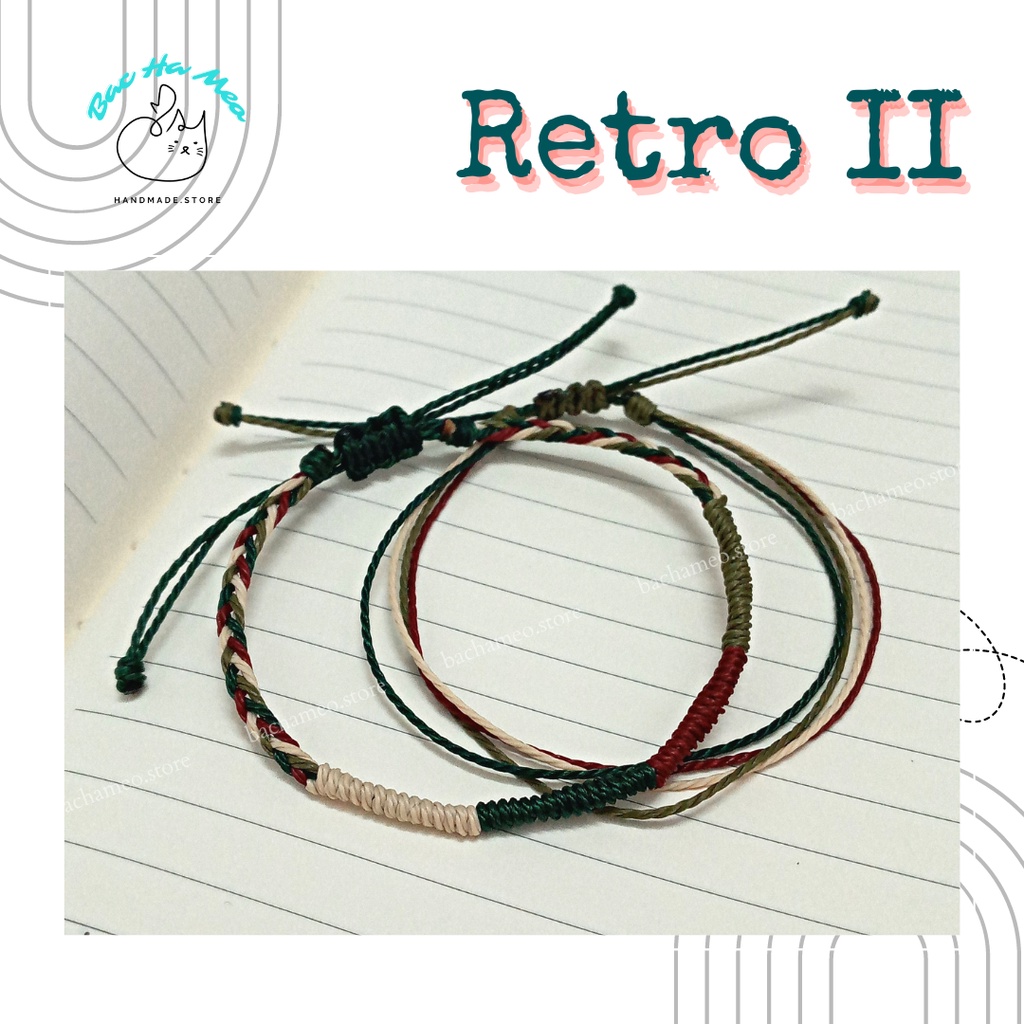 Set vòng tay waterproof RETRO II - Vòng tay Bachameo - Vòng tay handmade
