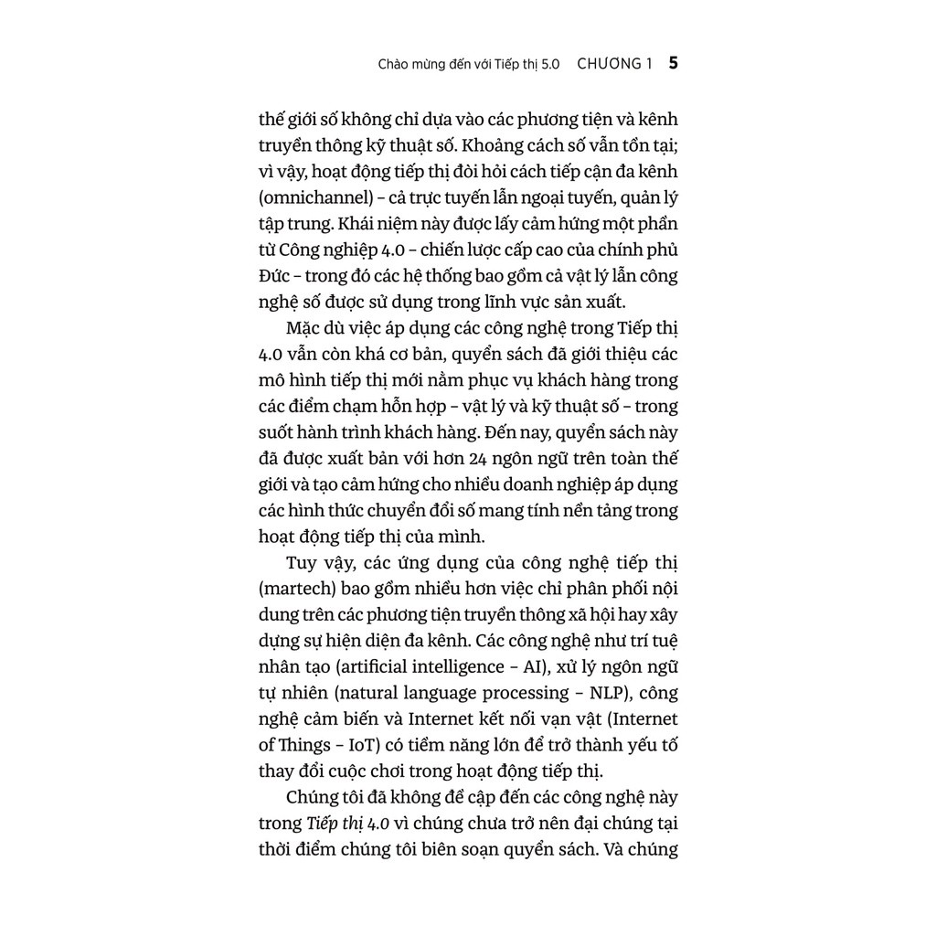 Sách - Tiếp Thị 5.0 Công Nghệ Vị Nhân Sinh - Philip Kotler, Hermawan Kartajaya, Iwan Setiawan - NXB Trẻ
