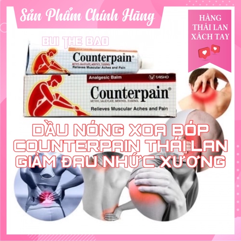 🦴 Dầu Nóng Xoa Bóp Counterpain Thái Lan 🇹🇭 Giảm Đau Nhức Xương Khớp, Vai Gáy, Chấn Thương 🤕