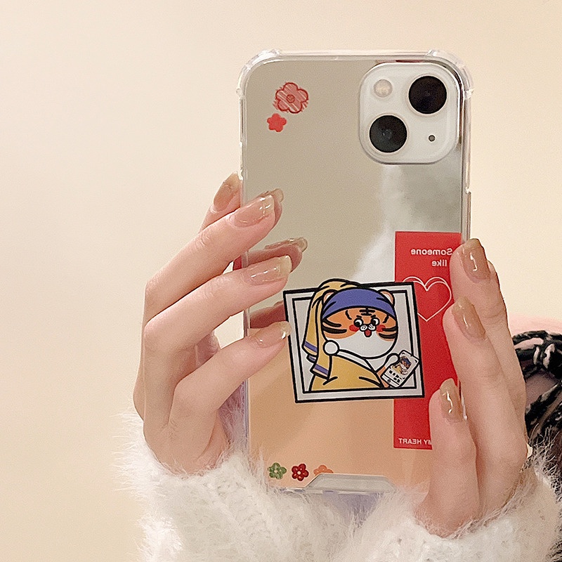 Ốp lưng iphone Ốp Điện Thoại Mặt Gương Chống Sốc Cho iPhone6 / 7 / 8Plus 14proMax XR 11 / 12 13Pro Max MINI 14 Dinuo case