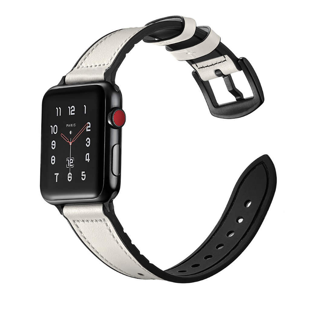 Dây Đeo Bằng Da Thật Mềm Cho Đồng Hồ Thông Minh Apple Watch Series 6 / Se / 5 / 4 / 3 / 2 / 1 Kích Thước 38mm 40mm 42mm 44mm